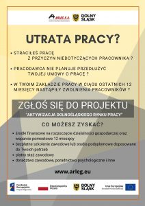 plakat projektu "Aktywizacja dolnośląskiego rynku pracy"